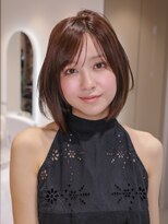 ヴィヴィッド オモテサンドウ(ViViD omotesando)&nbsp;韓国風ボブレイヤー/ナチュラルボブ/肌なじみ◎マロンブラウン