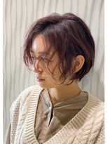 アース 郡山コスモス通り店(HAIR&MAKE EARTH)&nbsp;大人可愛いセンターパートショート