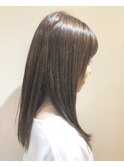 【ao hair garden】柔らかナチュラルストレート×ハイライト