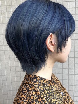イツモノトコロ(kami to zakka) 【イツモノトコロ】ショートヘアのブルーカラー
