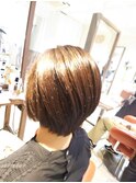髪質改善酸熱TRハホニコラメラメTRショート ボブ