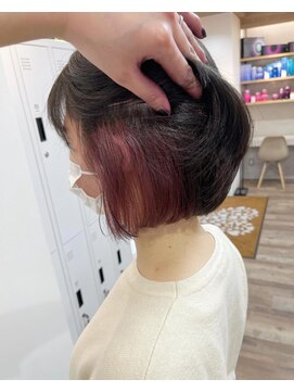 ヘアーザラブズラフズ オーガニカ 北九州(HAIR THE LOVES LAUGHS ORGANICA) ミニボブ×インナーカラー*