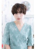 ブルーグレージュウルフマッシュくせ毛風束感ショートa1