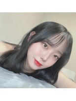 ブルーモスク トウキョウ(TOKYO) 大人かわいい小顔フェザーバングマロンベージュ20代30代