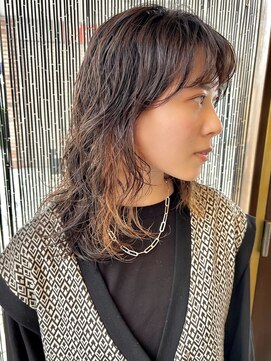 ヘアモード カクテル お洒落な女子にオススメ♪ウルフパーマ×インナーカラー【JUN】