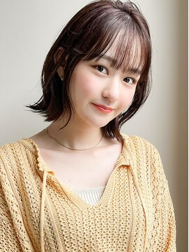 リヤン 表参道(lyann) こなれミディ薄めバングペールベージュ似合わせカット美髪