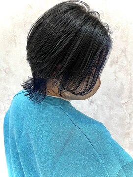 ラボヌールヘアー オリビエ 北千住店(La Bonheur hair Olivier) ボブウルフ×インナーネイビー☆ショコラアッシュ/