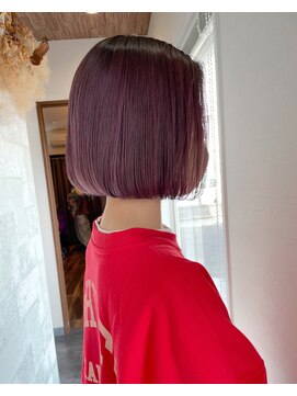 ヌイ(nui) [佐賀/ラベンダーピンク/切りっぱなしボブ/ミニボブ]