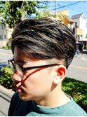MEN’S HAIRハイライトマッシュパーマ〈理容室〉東浦和メンズ