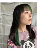 ☆似合わせロングレイヤーインナーグリーン