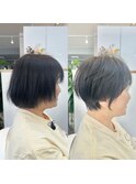 ●大人かわいい小顔ひし形ショートボブ30代40代50代池袋【大鷲】