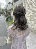 ハーフアップアレンジ