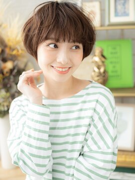 カバーヘア ブリス 大宮西口(COVER HAIR bliss) くせ毛風前下がり丸みショートマッシュパーマh3大宮20代30代40代