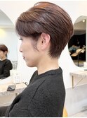 ☆絶壁解消カット 白髪ぼかしショートヘア 大人ショート40代50代