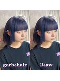プルエクステダブルカラーデザインカラー顔周りカット