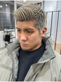 Laurel心斎橋○森拓也○長め刈り上げショートホワイトグレージュ