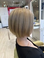 ビス ヘア アンド ビューティー 西新井店(Vis Hair＆Beauty)&nbsp;20代30代40代抜け感ショートレイヤーミルクティベージュ