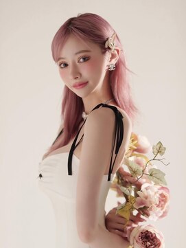 ベレーザ 渋谷神南(Beleza) 12729ラベンダーミルクティーホワイトピンク韓国風巻きレイヤー