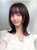 ミディアムウルフひし形シルエットひし形ボブヨシンモリ