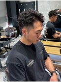 MEN'S/ミディアムニュアンスパーマ/フェード