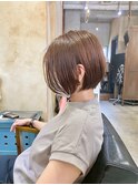 丸みショート/顔周りレイヤー/ナチュラルカラー/新小岩
