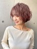 カット+カラー+コスメパーマ　￥25300[表参道駅/ショート/ボブ/縮毛矯正]