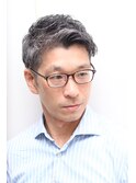 メンズビジネス好印象爽やかアップバングショート理容室顔剃り