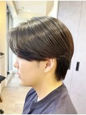 Haleブルーブラックフェザーパーマサーフカールニュアンスパーマ