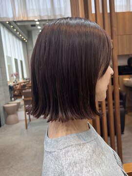 ガーデン ジングウマエ(GARDEN jingumae) 脱白髪染め/ぱつっと切りっぱなし外はねボブ