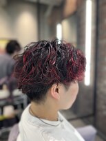 ベイショア(Bay Shore NY)&nbsp;パーマ　ハイライト　赤