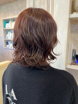 キャアリー(Caary)&nbsp;福山美容室Caaryゆるふわミディアムパーマショコラブラウン30代