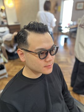 アンカー(ANCHOR) MEN’S/リバースセンターパート/ニュアンスパーマ/印西市