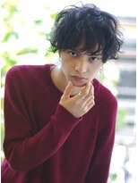 サークル(CIRCLE)&nbsp;ブルーブラック/スパイキーショート/サーフカールフェザーパーマ