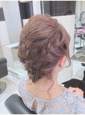 お呼ばれヘアセット＊編み込み