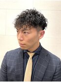 ツーブロックショートハードツイストスパイラル