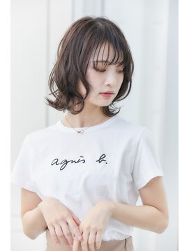 ミチオ ノザワ ヘアサロン ギンザ(Michio Nozawa HAIR SALON Ginza) ふんわりカール/シースルーバング/センター分けボブ/エギョモリ