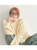 ブリーチなしダブルイルミナカラーxシンプルショートボブ