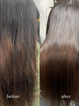 インチェルシー(in chelsea)の写真/ブリーチ毛、ダメージ毛でも施術可能な酸性ストレート☆丁寧なカウンセリングで髪質に合わせて提案します♪