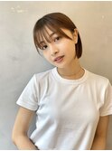 あごラインボブ/切りっぱなしボブ