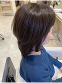 40代50代60代トップふんわりレイヤーカット白髪ぼかし