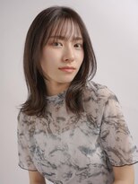 クルー(Creww KYOTO) シースルーバングの外ハネミディアム