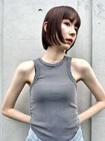 カケル(×.)&nbsp;前上がりボブ／控えめレイヤー／ショコラカラー