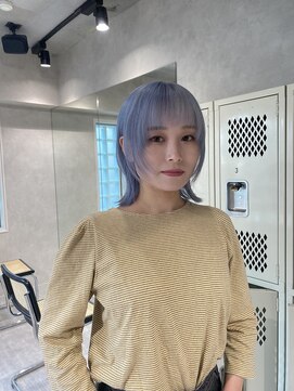ハイプ(HYPE) 【藤沢横浜】ウルフカット/ペールブルー/水色/レイヤーカット