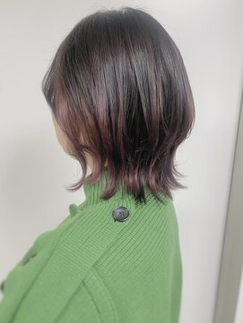 モリオフロムロンドン 原宿本店(morio from London) 【morio原宿】ウルフ ピンクブラウン グラデーションカラー