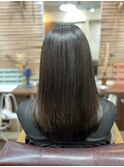 髪質改善カラー　オリーブアッシュ