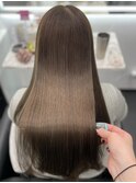 ロングヘアーベージュカラー上級髪質改善　赤坂見附