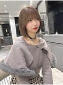 カットだけでまとまる韓国ストレートボブ
