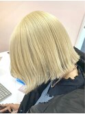 ダブルカラーミルクティーベージュカラーケアブリーチハイトーン