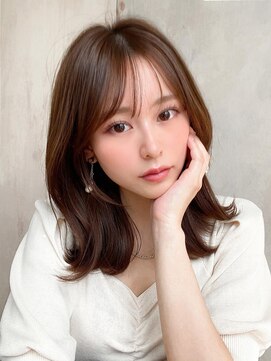 アフロート エル 大阪(AFLOAT L) 40代小顔に見える!くびれレイヤー × オリーブブラウン