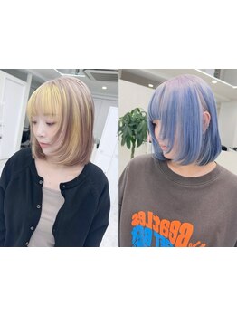 【気軽に楽しむ、最新トレンド。】梅田エリア最安値*ブリーチ込ダブルカラー\6,000/インナーカラー\8,000